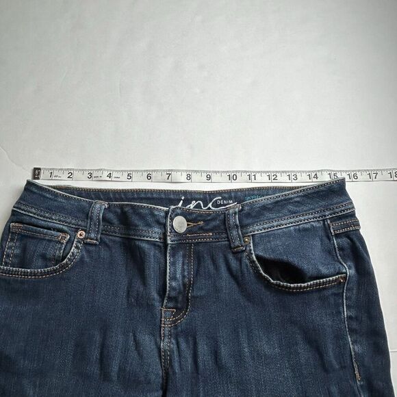 INC Women's Blue Denim Regular Fit Skinny Leg Size 6 Short Jeans Med Wash - Picture 5 of 7